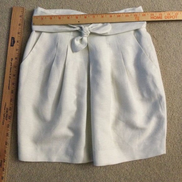 Johnny Arnold The Limit women's fancy skirt Ivory linen blend Size 0 - Picture 7 of 12